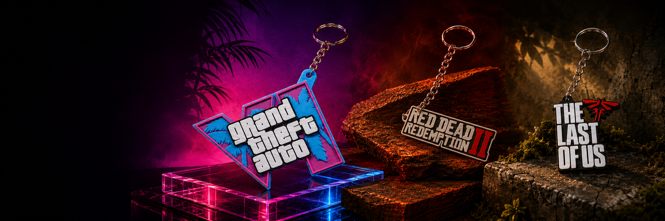 Jed Keychains cinematic gaming keychain collection