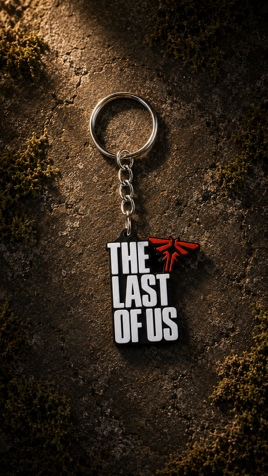Top view of The Last of Us 3D printed keychain
